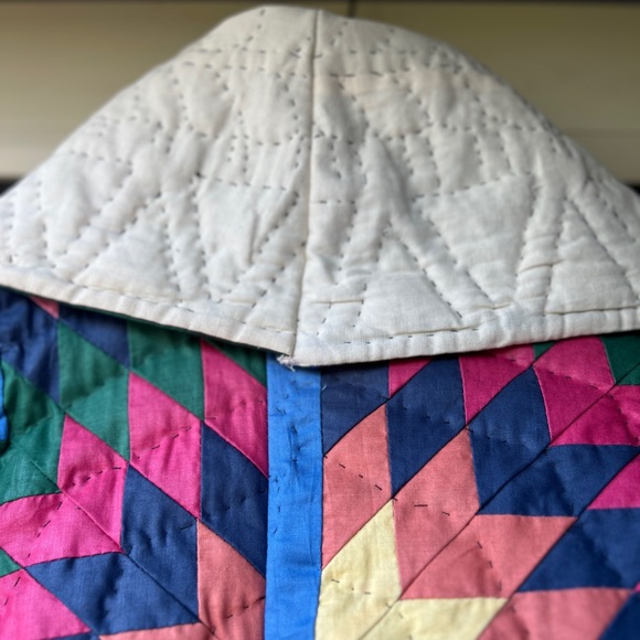 BN Farewell Frances handmade vintage rainbow Lone Star Quilt “Isabella” coat - Picture 6 of 11